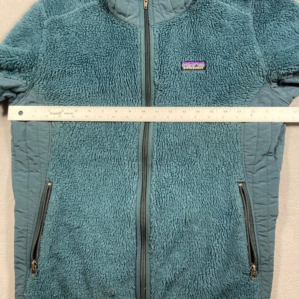 Patagonia Jacket Womens Medium Teal Blue Synchilla Solid Fleece - Picture 2 of 7